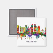 Mumbai India Skyline Magneet (Voorkant / Achterkant)