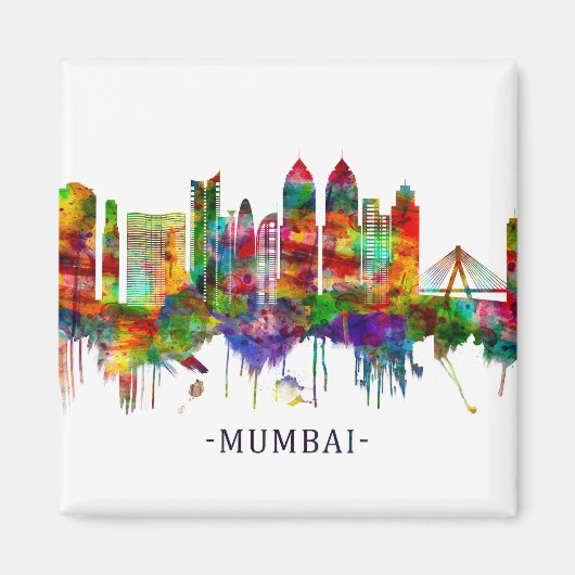 Mumbai India Skyline Magneet (Voorkant)