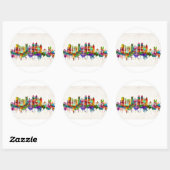 Mumbai India Skyline Ronde Sticker (Vel)