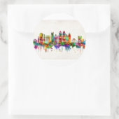 Mumbai India Skyline Ronde Sticker (Tas)
