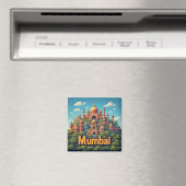 Mumbai India Stad Reis Souvenir 🗺️ Magneet (Insitu (Vaatwasser))