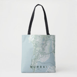 Mumbai India Stadkaart Minimalistisch Ontwerp Tote Bag
