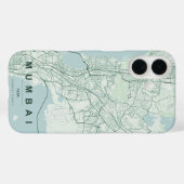 Mumbai India Stadsplattegrond Minimalistisch Ontwe Case-Mate iPhone Case (Achterkant (horizontaal))