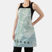 Mumbai India Stadsplattegrond Minimalistisch Ontwe Schort (Insitu)
