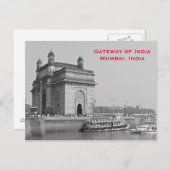 Mumbai India:  toerisme: toevoeging Briefkaart (Voorkant / Achterkant)