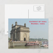 Mumbai India:  toerisme: toevoeging Briefkaart (Voorkant / Achterkant)