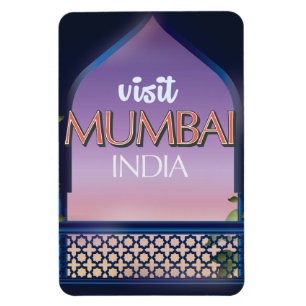 Mumbai India vintage stijl reisposter Magneet