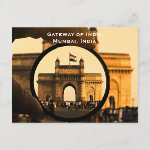 Mumbai India Vintage Toerisme Reizen Toevoegen Briefkaart