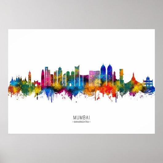 Mumbai Maharashtra Skyline Poster (Voorkant)