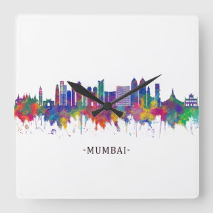 Mumbai Maharashtra Skyline Vierkante Klok