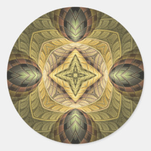 Mumbai Oproep Abstract geometrisch patroon Ronde Sticker