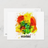 mumbai poort van india voor heldere waterverven briefkaart (Voorkant / Achterkant)