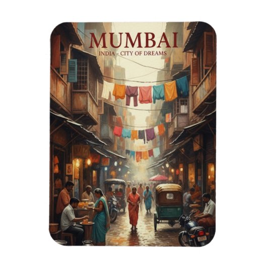 Mumbai Reis Souvenir Magneet (Verticaal)
