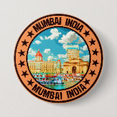 Mumbai Ronde Button 7,6 Cm (Voorkant)