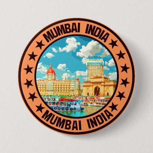 Mumbai Ronde Button 7,6 Cm (Voorkant)