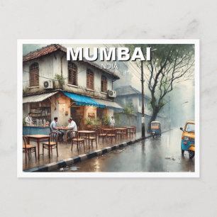 Mumbai Streetview Reissouvenir Briefkaart