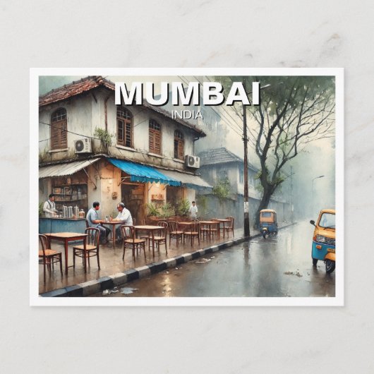 Mumbai Streetview Reissouvenir Briefkaart (Voorkant)