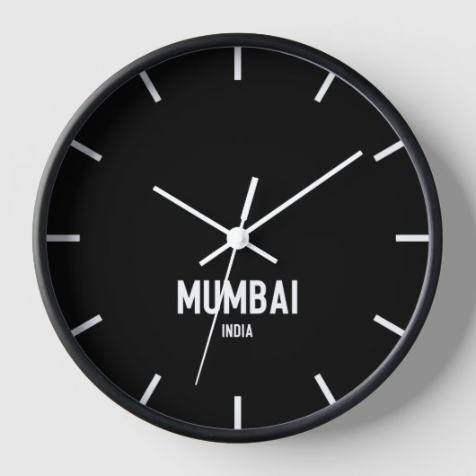 Mumbai Time Zone Newsroom Muur Klok (Voorkant)