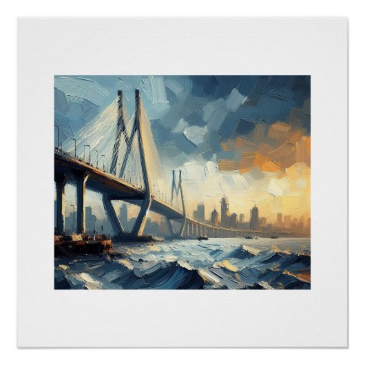 Mumbai Trans Harbour Bridge Perfect Poster (Voorkant)
