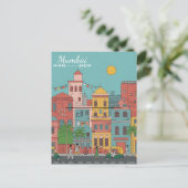 Mumbai Travel Souvenir Briefkaart (Staand voorkant)