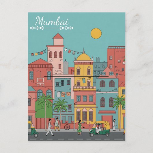 Mumbai Travel Souvenir Briefkaart (Voorkant)