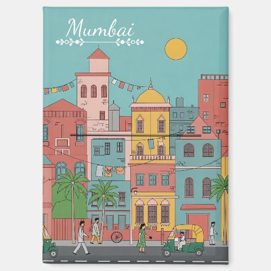 Mumbai Travel Souvenir Magneet (Voorkant)