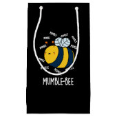 Mumble bee Funny Insect Pun Dark BG Klein Cadeauzakje (Voorkant)