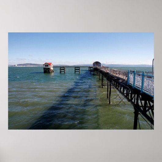 Mumbles pier- en reddingsbootstations, Swansea Poster (Voorkant)