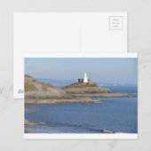 Mumbles vuurtoren, luchtbellen briefkaart (Voorkant / Achterkant)