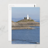 Mumbles vuurtoren, luchtbellen briefkaart (Voorkant / Achterkant)