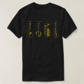 Mumford and Sons instruments ocher T-shirt (Design voorkant)