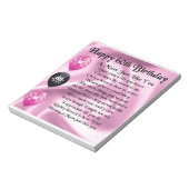 Mumgedicht - 60e verjaardag notitieblok (Linkerzijde)