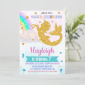 Mumicorn verjaardagsuitnodiging Magical unicorn gi Kaart (Staand voorkant)