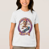 MUMIE OP EEN SKATEBOARD Tri-Blend SHIRT (Voorkant)