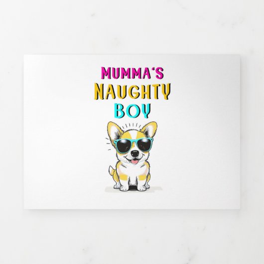 Mumma's Naughty Boy Dogs Best Gift on Moederdag Drieluik Aankondiging (Cover)