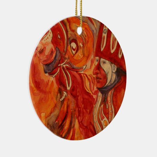 Mummers Parade Design Keramisch Ornament (Rechts)