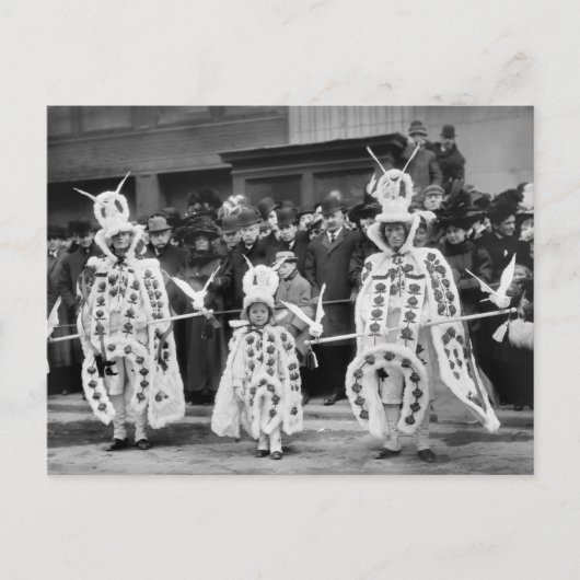 Mummers Parade, New Years Day, 1909 Briefkaart (Voorkant)