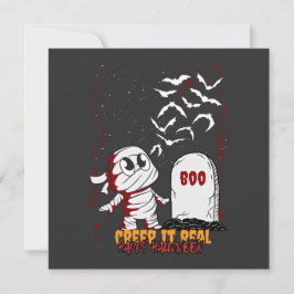Mummie bij graf Boe Halloween