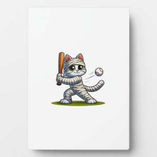 Mummie Kat Honkbal Pompoen Halloween. Tank Top Fotoplaat
