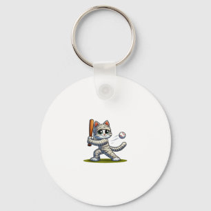 Mummie Kat Honkbal Pompoen Halloween. Tank Top Sleutelhanger