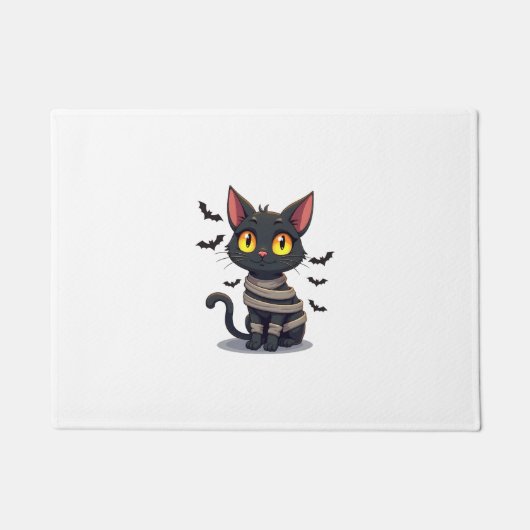 Mummie Kat Kitten Halloween Deurmat (Voorkant)