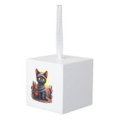 Mummie Kat Kwaadaardig Decoratie (Achter hoekig)