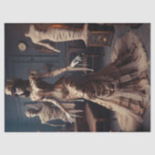 Mummie Koningin Steampunk Victoriaans Gotisch Deco Tissuepapier (Voorkant)