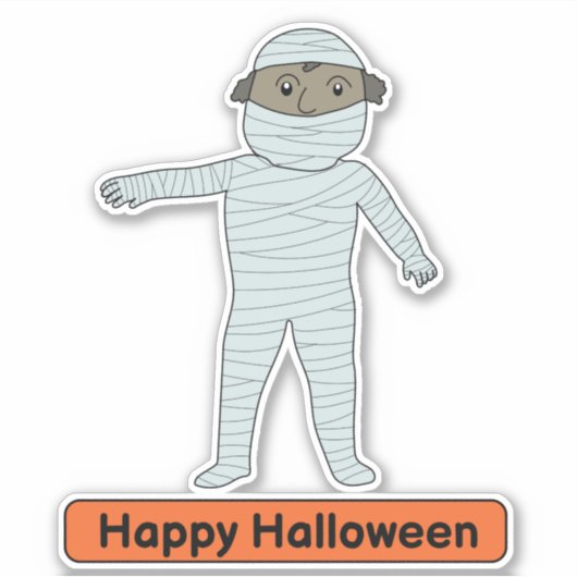 mummie kostuum kind Sticker (Voorkant)