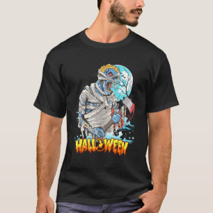 Mummie met een bijl griezelig en Halloween horror T-shirt
