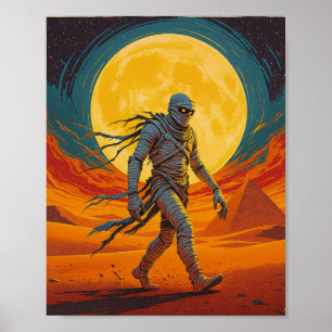 Mummie Muurkunst – Egyptische Horror Poster