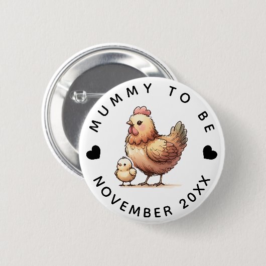 MUMMIE OM TE ZIJN RONDE BUTTON 5,7 CM (Voorkant /achterkant)