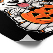 Mummie Pompoen Halloween Huisdier Hond Poster (Hoek)