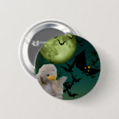 Mummie, Vleermuis & Maan Halloween Ronde Button 5,7 Cm (Voorkant /achterkant)