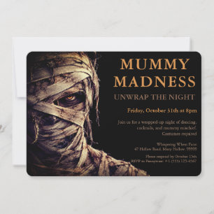 Mummie Waanzin Uitnodiging Halloween Kostuumfees